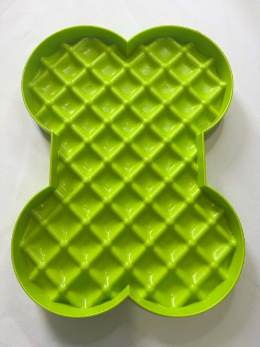 Green Silicone Paw-Shaped Slow Feeder Mat